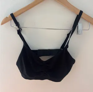 Quince‎ Black Micromodal Bralette Small Adjustable Straps Wireless thumbnail 1