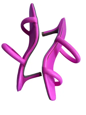 Mix No. 6 Neon Pink Double Hoop Slide Mules thumbnail 3