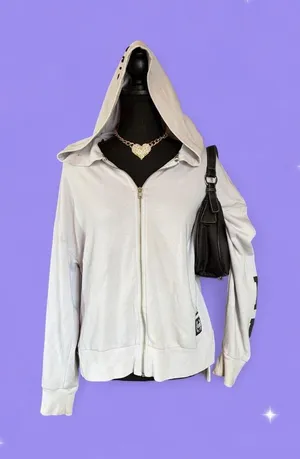 Vintage Y2K Victoria’s Secret PINK Periwinkle Oversized Zip-Up Hoodie size small thumbnail 1