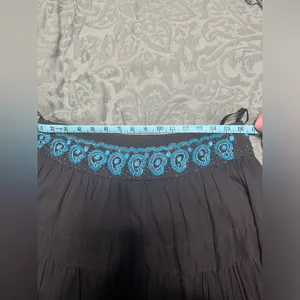 Issue New York Whimsy‎ Tiered Maxi Skirt Blue Size 12 thumbnail 11