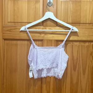 American Eagle Size Medium Light Purple Bra Top Crop Top. thumbnail 5