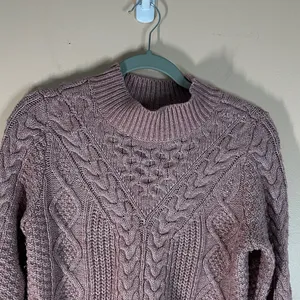 Abercrombie & Fitch Lilac Cable Knit Sweater thumbnail 4