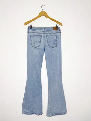 American Eagle Next Level Stretch Low Rise Flare Jeans Size 6 Regular thumbnail 2