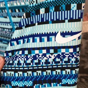 Nike Pro Dri Fit Pullover Blue Print Athletic Top Womens Performance thumbnail 5