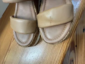 Steve Madden Tan Double-Strap Cork Platform Slides thumbnail 3