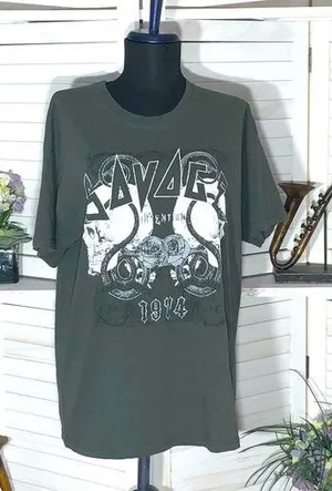PrettyLittlething gothic T-shirt skull roses oversized white gray cotton Sz M thumbnail 1