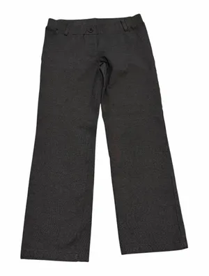 Betabrand Charcoal Dark Gray Yoga Dress Pants Faux Fly Pull On Leggings Womens M thumbnail 1