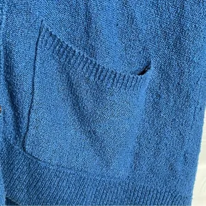 Vtg‎ Abercrombie and Fitch Cardigan Women’s Size Large Electric Blue Moose Logo thumbnail 4