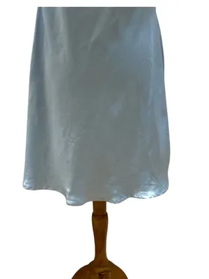 Altar’d State Satin Tie Halter Slip Dress Blue Size XXL NWT Wedding Glam Prom thumbnail 7