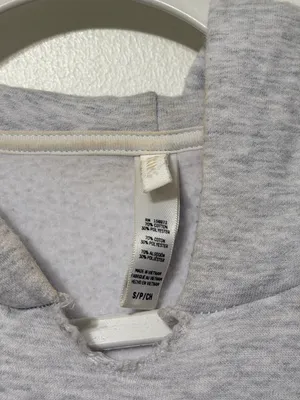 Skims Cotton Fleece Classic Hoodie Light heather grey size small thumbnail 3
