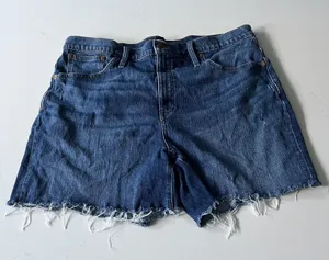 Madewell High Rise Frayed Hem Denim Shorts Blue Women's Size 33 thumbnail 1