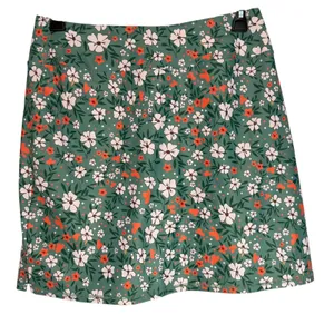 Loukeith Women Floral Print Green Skort Athletic‎ Golf Tennis Skirt Size L thumbnail 2