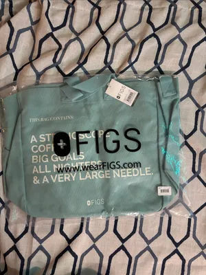 FIGS Canvas Unisex Tote in Seaglass Limited Edition NWT, NIB thumbnail 2