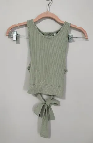 PacSun Light Green Tie Back Tank thumbnail 3