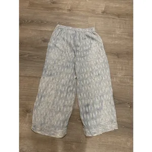 World Market Blue Watercolor Illustrated Sardine Culotte Pajama Pants S/M Soft thumbnail 6