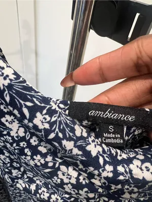 Ambiance Navy Floral Square-Neck Mini Dress thumbnail 5