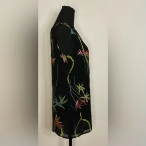 Coldwater Creek- Black and floral‎ tank top Size M/L thumbnail 3