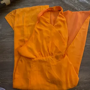 Vici Nwt Finch Drape Front Halter Midi Dress - Tangerine thumbnail 6