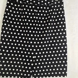 Banana Republic black & white polka dot midi pencil‎ skirt Size 6 thumbnail 2