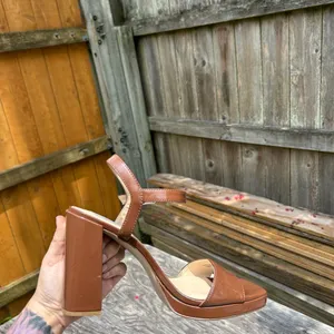 Emberly Platform Sandal by Steve‎ Madden brown size 11 thumbnail 3