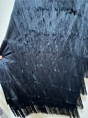 Spirit Halloween Women’s Fringe Flapper Dress Black Size Large 1920s Gatsby thumbnail 6