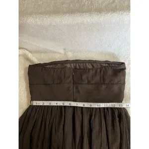 J. Crew 6 Juliet Brown Silk Chiffon Sleeveless Cocktail Dress thumbnail 7