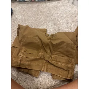 American Eagle Womens Cargo Pants Brown High Waist Stretch Straight Leg Size 000 thumbnail 9