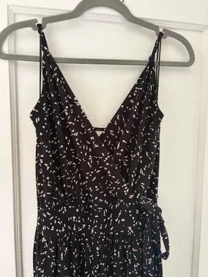 Kaileigh Black Wide-Leg Jumpsuit with Tie Waist thumbnail 3