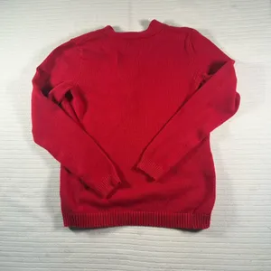 Charter Club Women’s Sweater Medium Red Knit Toggle Neck Pullover thumbnail 10