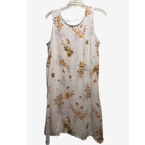 Maurices‎ Womens Floral Sleeveless Shift Dress White Mustard Yellow Size M H1218 thumbnail 2
