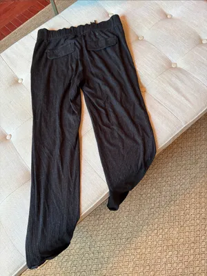 Democracy Grey Ribbed Knit Trouser Sweats High Rise Size Small thumbnail 6