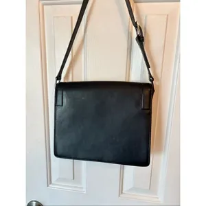 ECCO black leather bag shoulder bag class stylish thumbnail 4