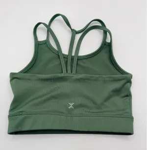Xersion Sports Bra Quick-Dri Strappy Back Women's S Green Yoga Workout Sporty thumbnail 1