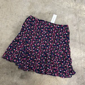 Francesca’s Mi Ami Print Godet Ditsy Floral Mini Skirt Navy S thumbnail 4
