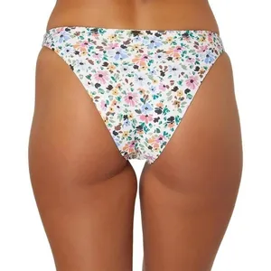 ONeill‎ Maggie Ditsy Flamenco Bikini Bottom Floral Metallic Lurex Cheeky Size M thumbnail 2