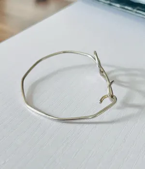 Free People 925 Sterling Silver treble clef bangle thumbnail 4