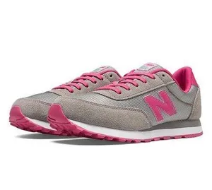 New Balance Grey & Pink Retro Mesh Suede Sneakers thumbnail 1