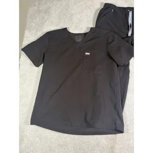 figs scrub set Mens tansen jogger pants (L Short) / leon top (L) Black thumbnail 3