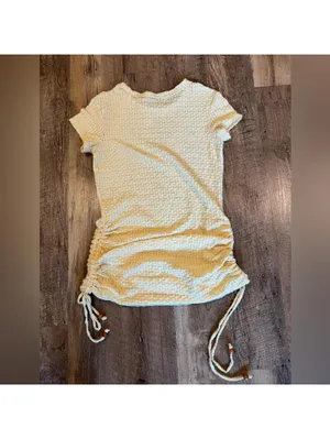 Free People Beach Tate Mini Dress Coverup in Yellow XS thumbnail 6