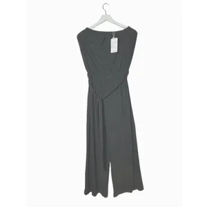 Zesica Strapless Jumpsuit Black Wide Leg Belted Romper Medium NWT thumbnail 4