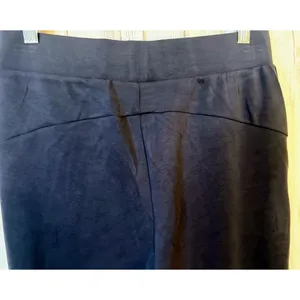 Ododos Wide Leg Pants Womens Large Navy Blue New Pleated Modal‎ Stretch Trousers thumbnail 8