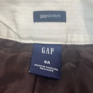 Gap stretch tan herringbone red pants trousers wide leg slacks woman’s 6A thumbnail 16