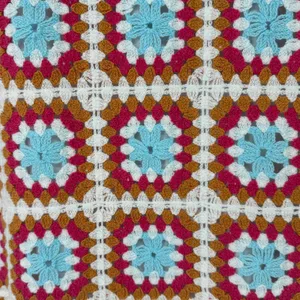 Willow & Wind Crochet‎ Granny Square Dress Boho Festival Mini Colorful NWT M thumbnail 3