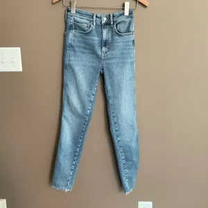 Free People Raw High Rise Jeggings in Indigo Size 27‎ thumbnail 6