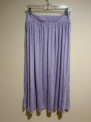 Free People Beach Serenity Midi Maxi Skirt Lilac Lavender Purple Size Medium thumbnail 8