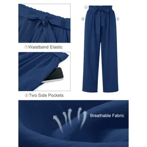 Cueply Womens Pants Sz 3X Dark Blue Wide Leg Pull On Trousers Pockets Casualwear thumbnail 6