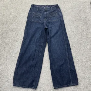 Old Navy High Rise Baggy Wide Leg Jeans Y2K Skater Retro Women's 2 x 29 thumbnail 2