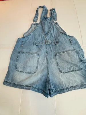 No Boundaries Light Blue Denim Short Overalls for Women thumbnail 4