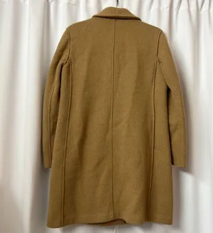 J. Crew Factory Beige Tan Button Up Winter Wool Coat Size 6 Small Peacoat thumbnail 7