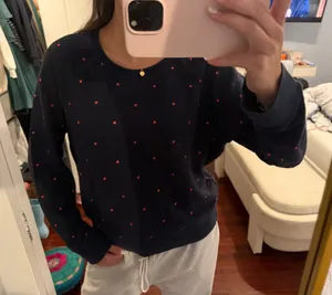 J.Crew Heart Pattern Crewneck  thumbnail 1
